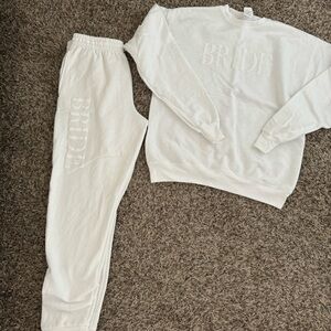 White Bride Sweat Set